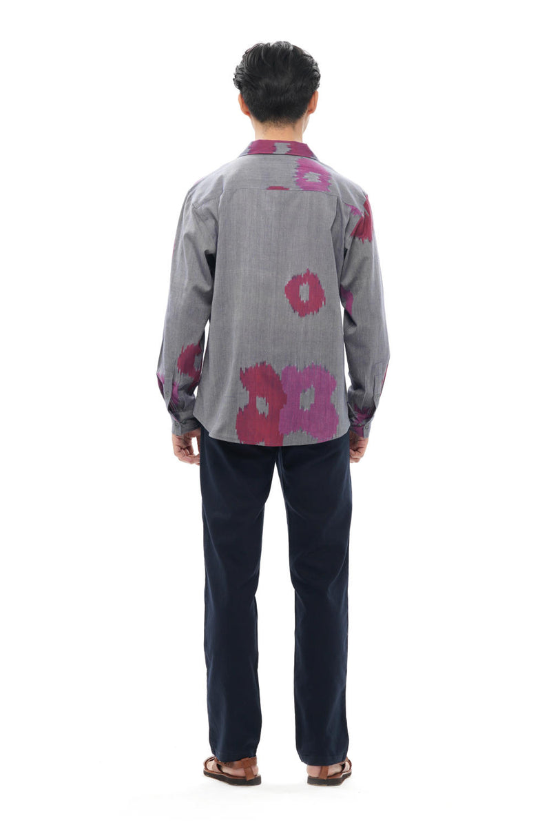 UME MENS RESORT COLLAR SHIRT 100% cotton by Translate Men in blue color for men in Singapore