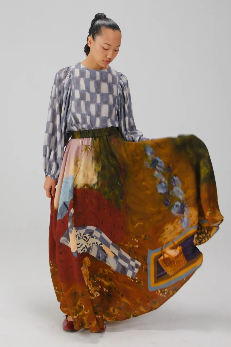 Umbrella Skirt - Lakeside cotton by CORD for women in Singapore