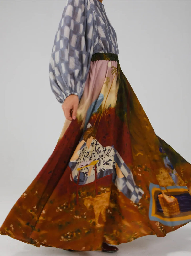 Umbrella Skirt - Lakeside cotton by CORD for women in Singapore