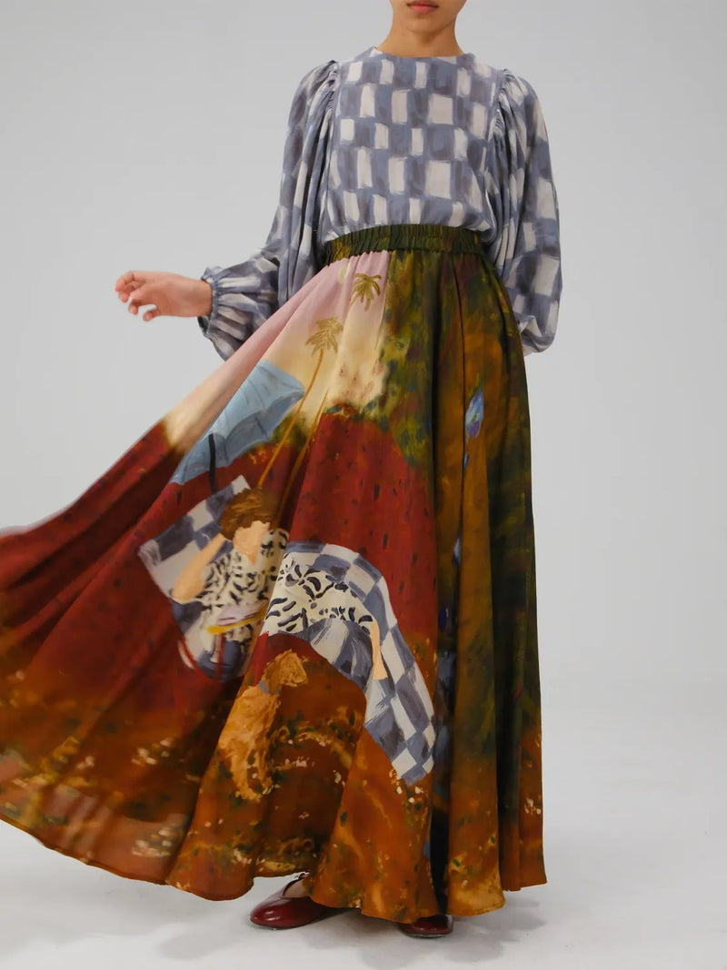 Umbrella Skirt - Lakeside cotton by CORD for women in Singapore