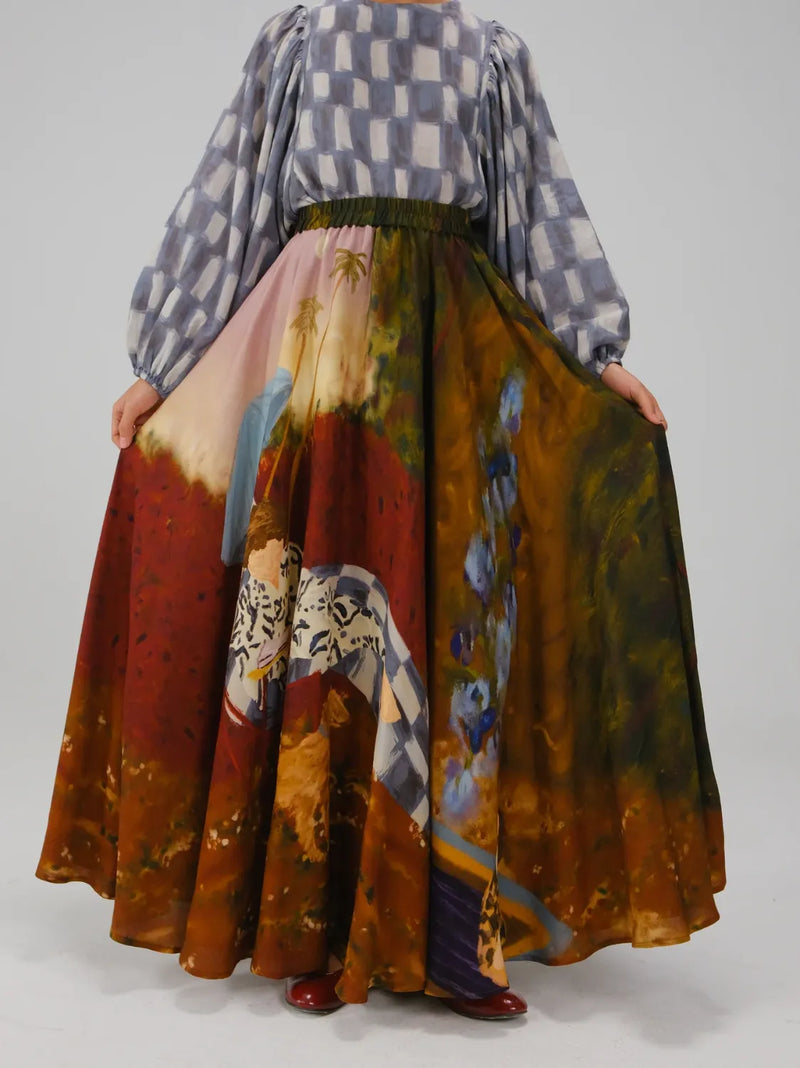 Umbrella Skirt - Lakeside cotton by CORD for women in Singapore