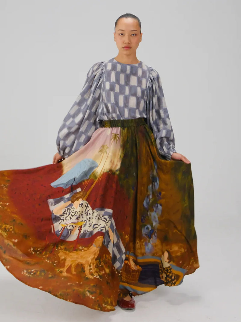 Umbrella Skirt - Lakeside cotton by CORD for women in Singapore