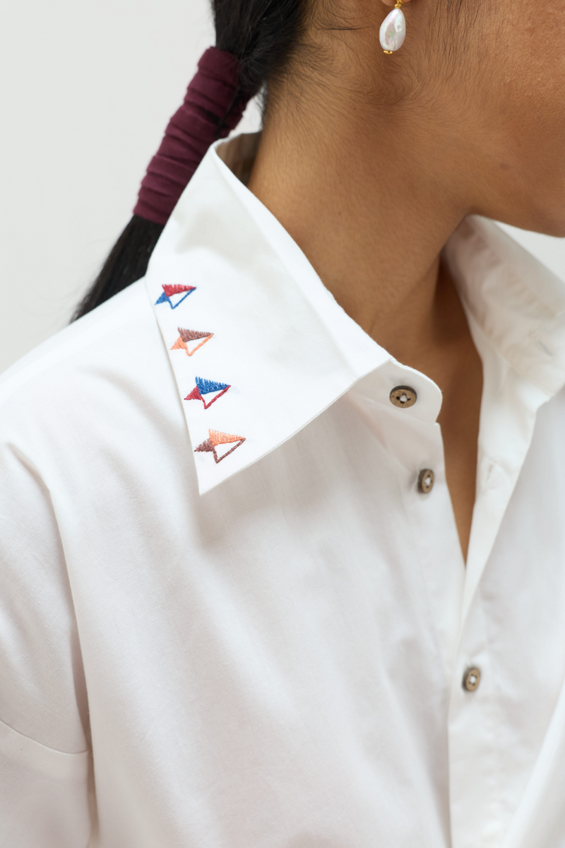 Under The Palms Organic Cotton Wrap Shirt