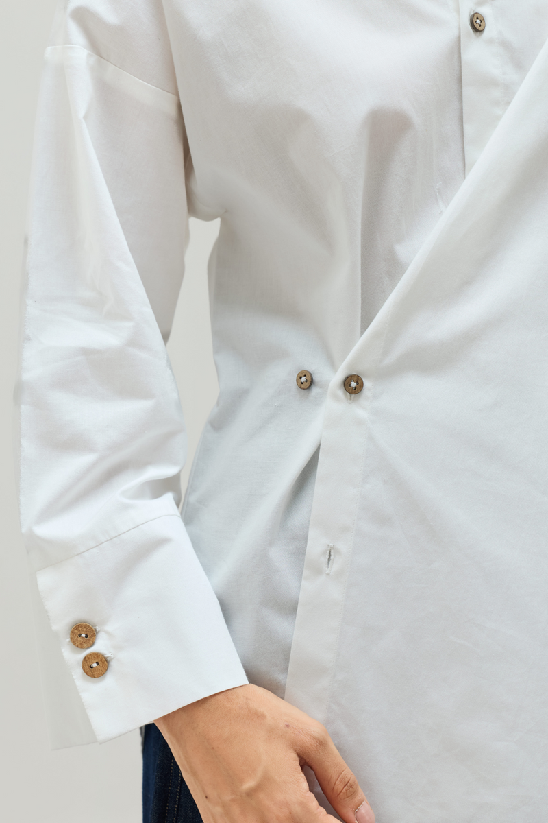 Under The Palms Organic Cotton Wrap Shirt