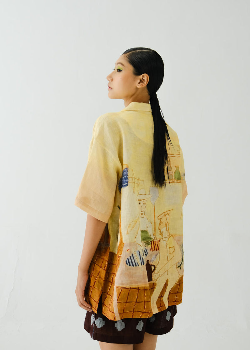 Unisex Shirt-Fisherman linen by CORD for women in Singapore