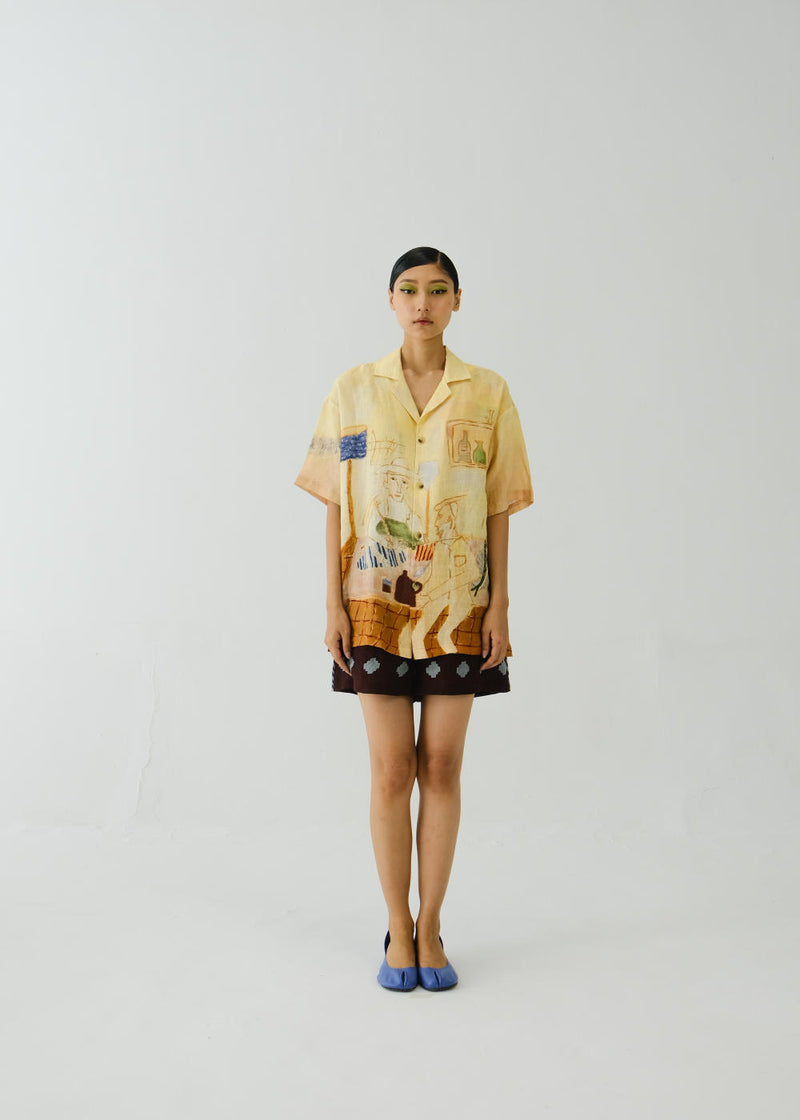 Unisex Shirt-Fisherman linen by CORD for women in Singapore