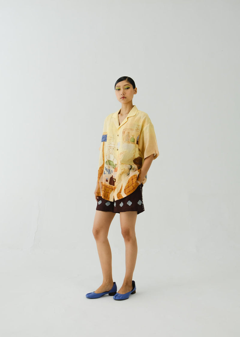 Unisex Shirt-Fisherman linen by CORD for women in Singapore