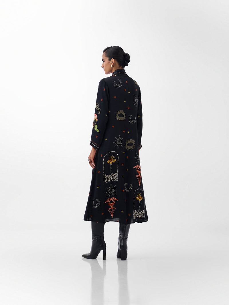 Willow Maxi-Postcards And Petals viscose dress by NOIB in multi-color for women Worldwide