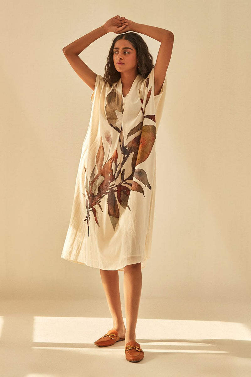Forever Spring Dress cotton by Khara Kapas in white for women in Singapore