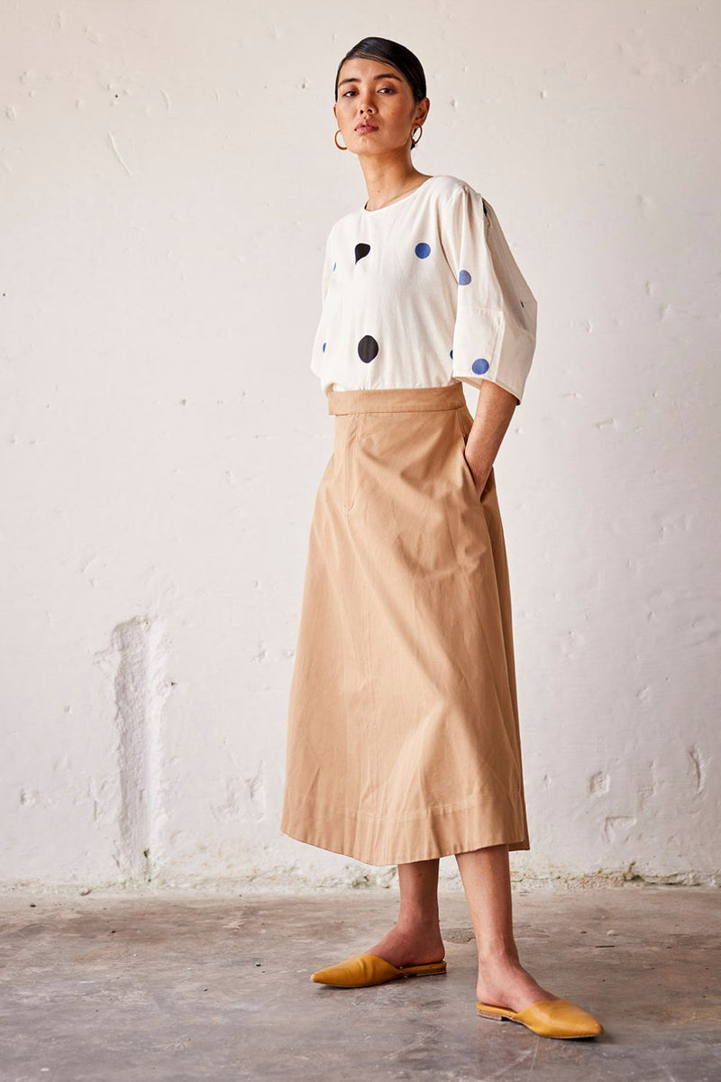 Feeling Beachy Skirt twill Skirts by Khara Kapas for women in Singapore