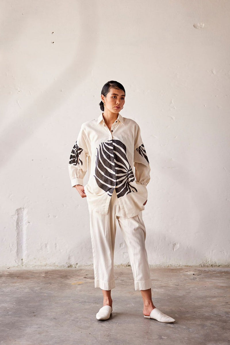 Summer Fling Co-ord set cotton Co-ord Sets by Khara Kapas in white for women in Singapore