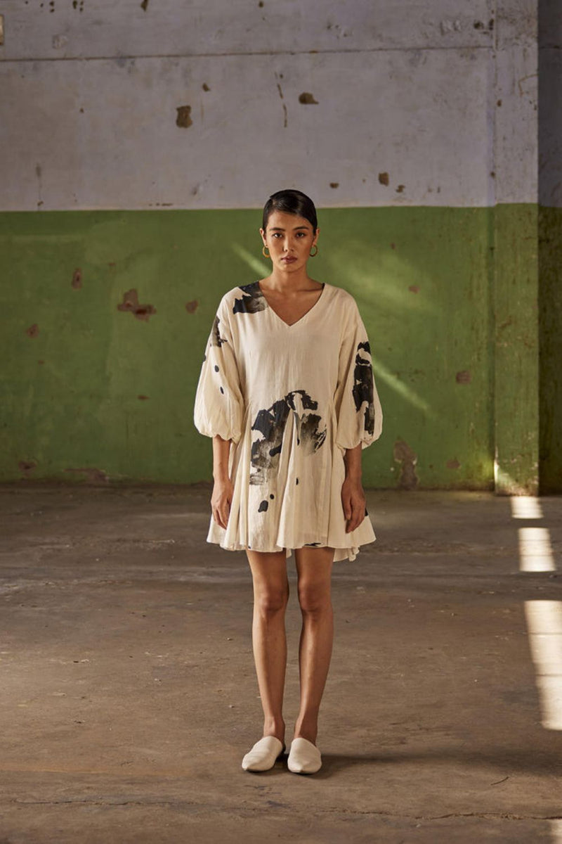 Tequila Sunrise Dress cotton Dresses by Khara Kapas in white for women in Singapore