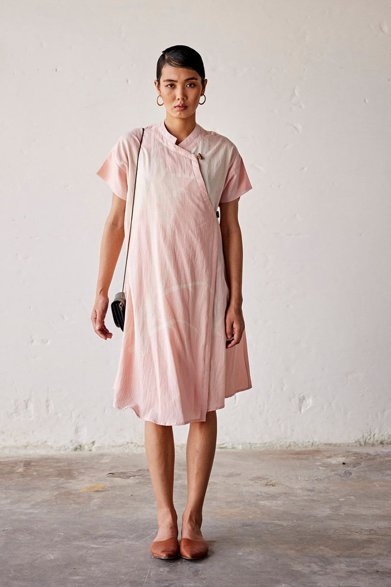 Sun Kissed Dress cotton Dresses by Khara Kapas in pink for women in Singapore