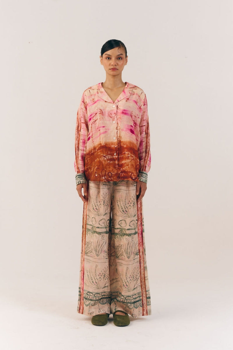 Lounge Set-Sai linen co-ord set by CORD in multi-color for women in Singapore