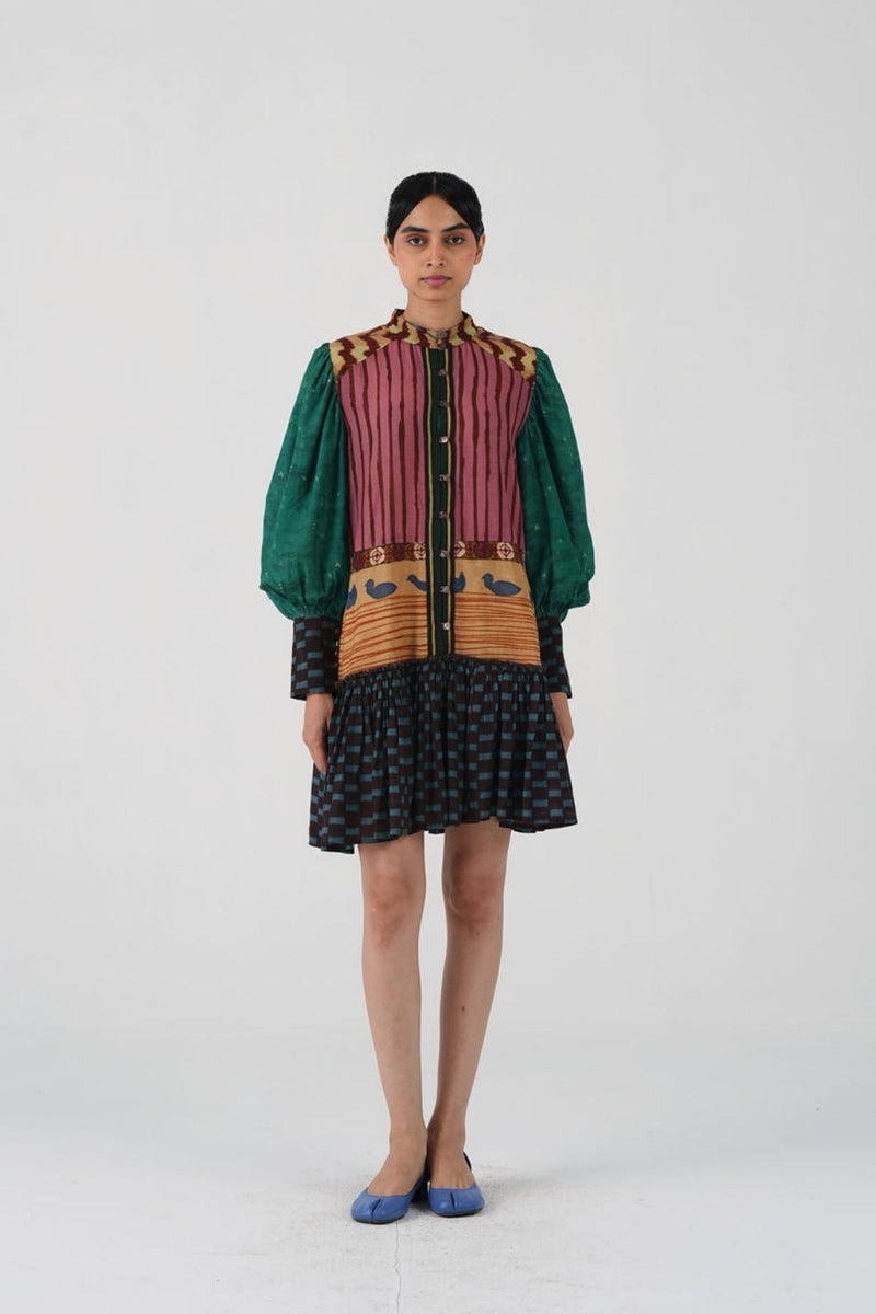 Ruth Dress-Fresco cotton dress by CORD in multi-color for women in Singapore