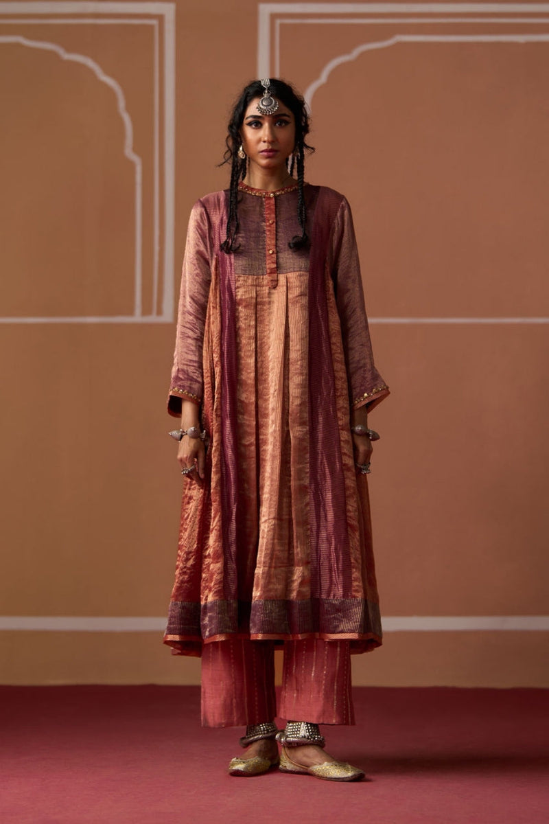 Rasha Kurta chanderi kurta/kurta set by SWATTI KAPOOR in multi-color for women in Singapore