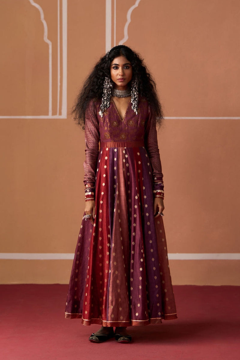 Sadaf Kurta chanderi kurta/kurta set by SWATTI KAPOOR in multi-color for women in Singapore