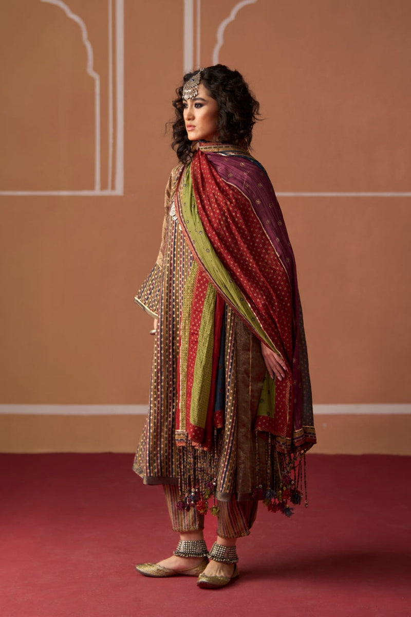 Samar Dupatta chanderi dupatta by SWATTI KAPOOR in multi-color for women in Singapore