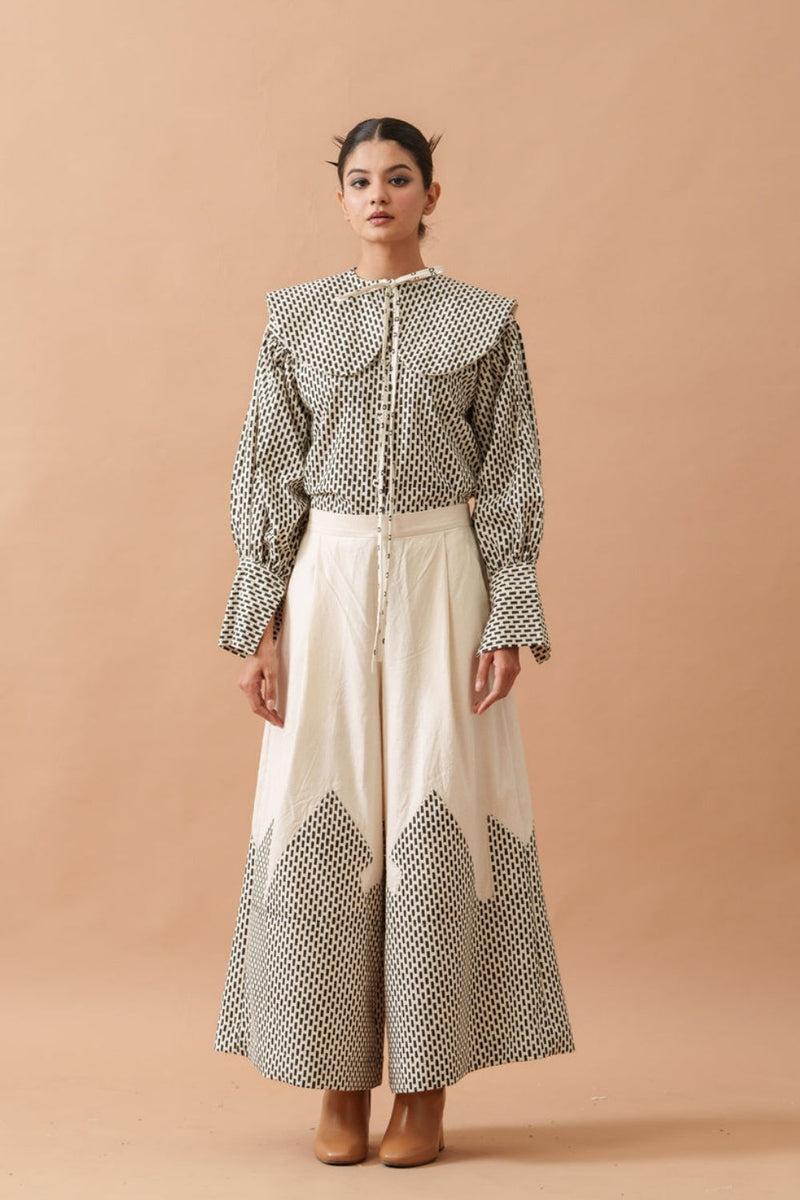Lotus Pants handwoven cotton pant/trouser by Stoique in natural, black for women in Singapore