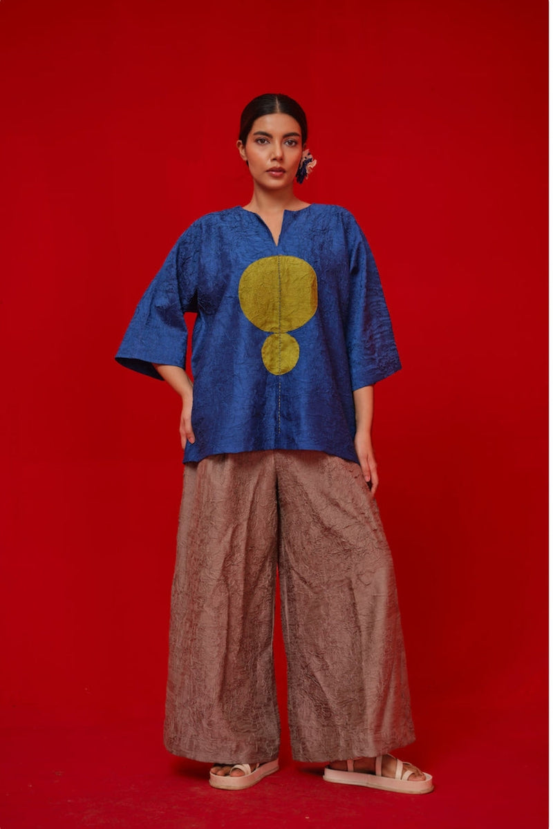 Root Pants-Grey crushed silk pant/trouser by Stoique in grey for women in Singapore