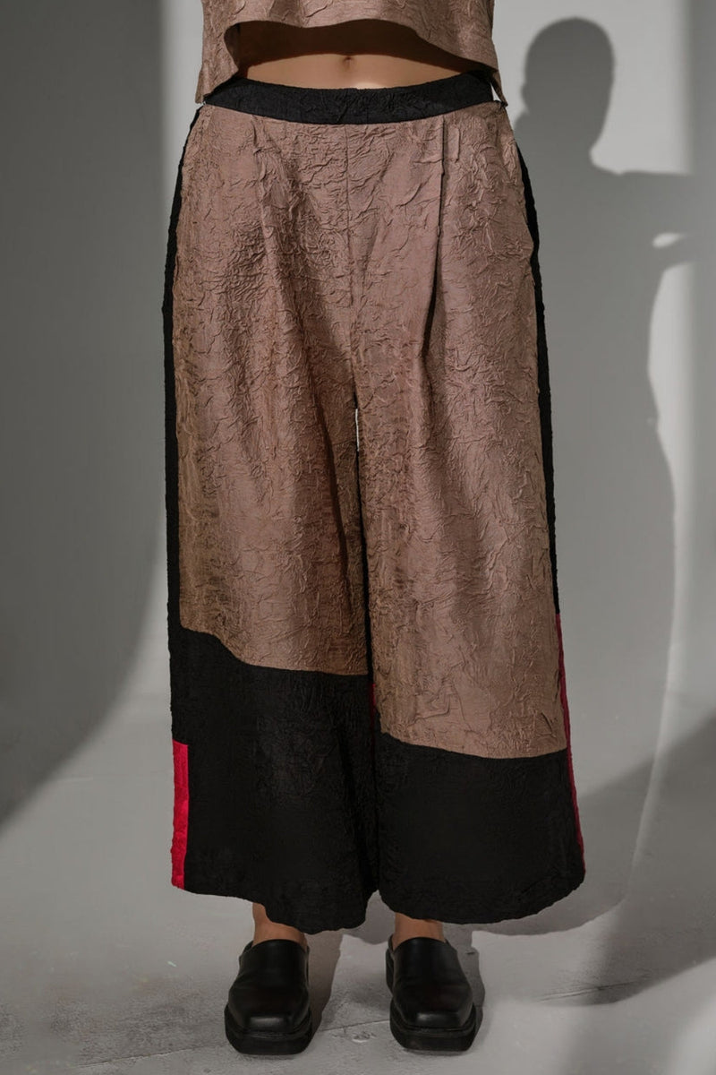 Awaken Pants-Grey + Pink + Black crushed silk pant/trouser by Stoique in grey, pink, black for women in Singapore