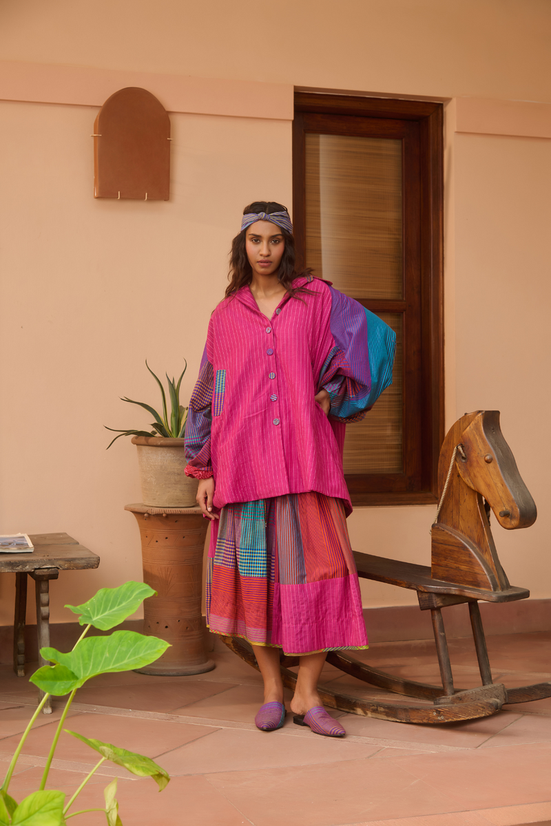 BONNIE JACKET-MULTICOLOR silk by SWATTI KAPOOR in multi color for women in Singapore