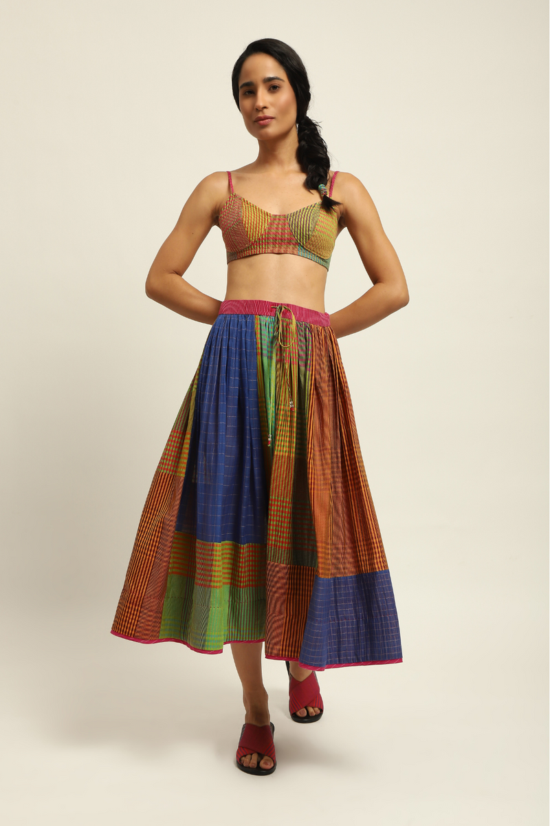 PEGGIE BUSTIER-MULTICOLOR silk by SWATTI KAPOOR in multi color for women in Singapore
