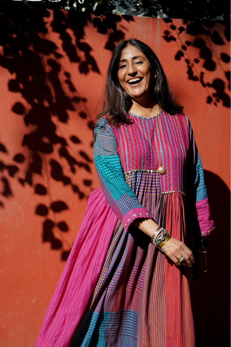 CASEY DRESS-MULTICOLOR silk by SWATTI KAPOOR in multi color for women in Singapore
