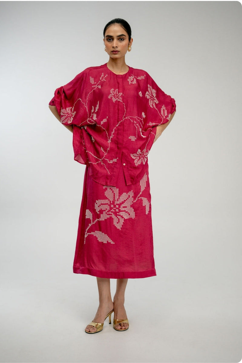 Sunday Window Shirt mulberry silk top/shirt by Ode to Odd in pink for women in Singapore