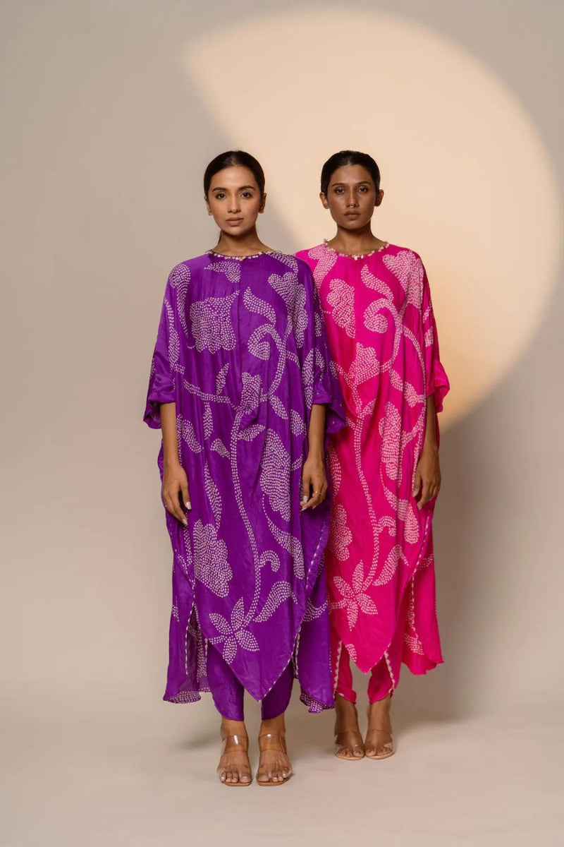 IKEBANA SET-PINK silk by Dyelogue in pink color for women in Singapore