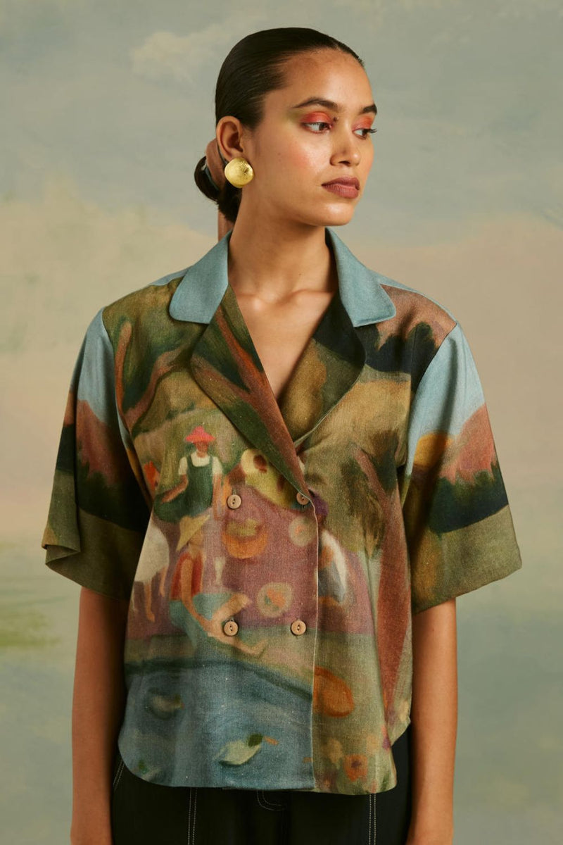 60s Shirt - Spring cotton Top & Tunics by CORD for women in Singapore