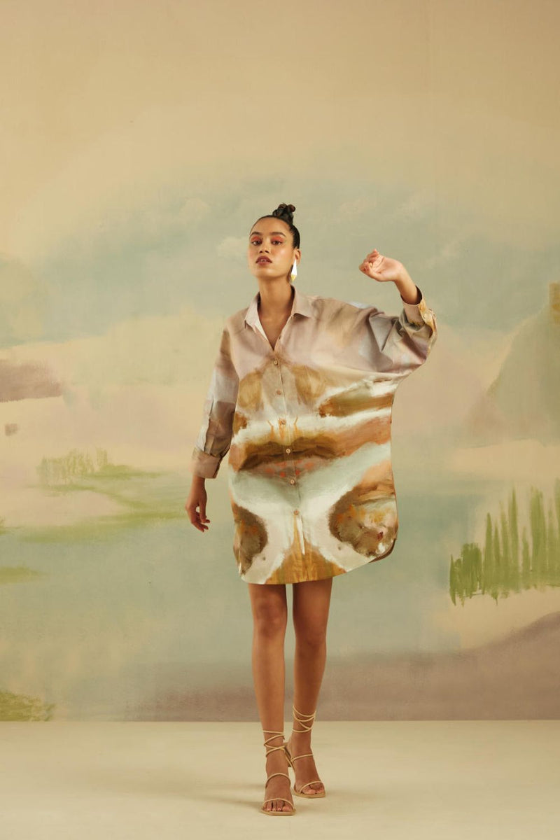 Como Long Shirt - Terrain poplin Top & Tunics by CORD for women in Singapore