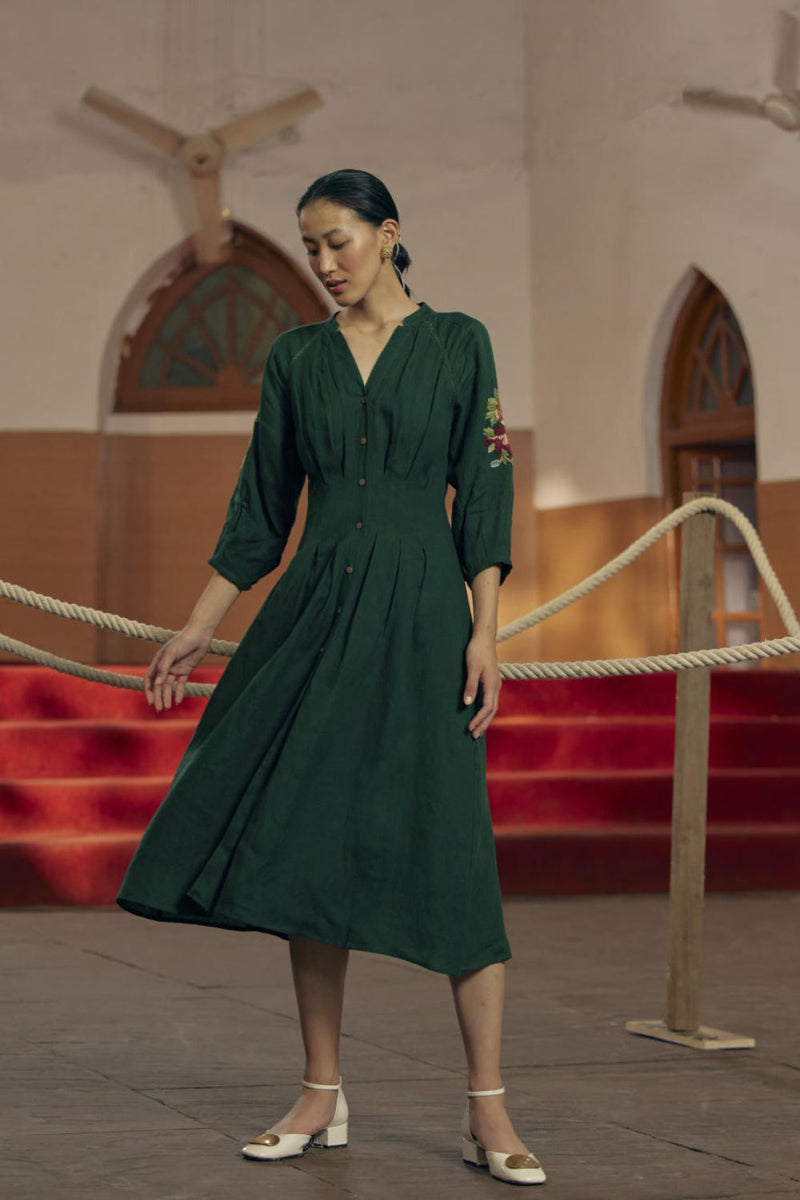 Eva Dress - Emerald Green by CORD for in Singapore