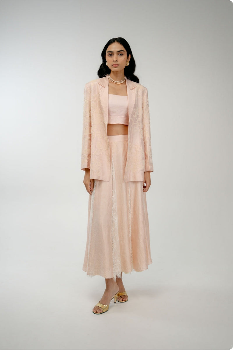 Still Here Set mulberry silk co-ord set by Ode to Odd in pink for women in Singapore