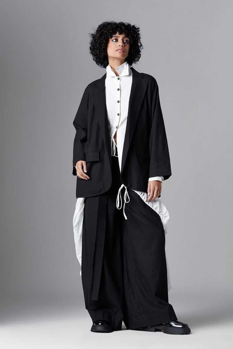 EMERY JACKET cotton Jackets and Overlays by Chola in black color for women in Singapore