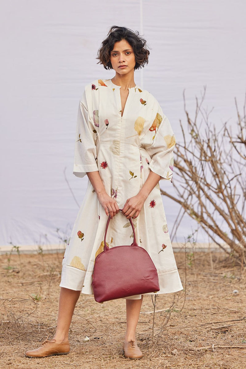Aangan Dress cotton by Khara Kapas in white for women in Singapore