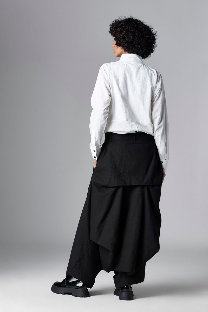 ABIR TROUSERS poplin Pants/Trousers by Chola in black color for women in Singapore