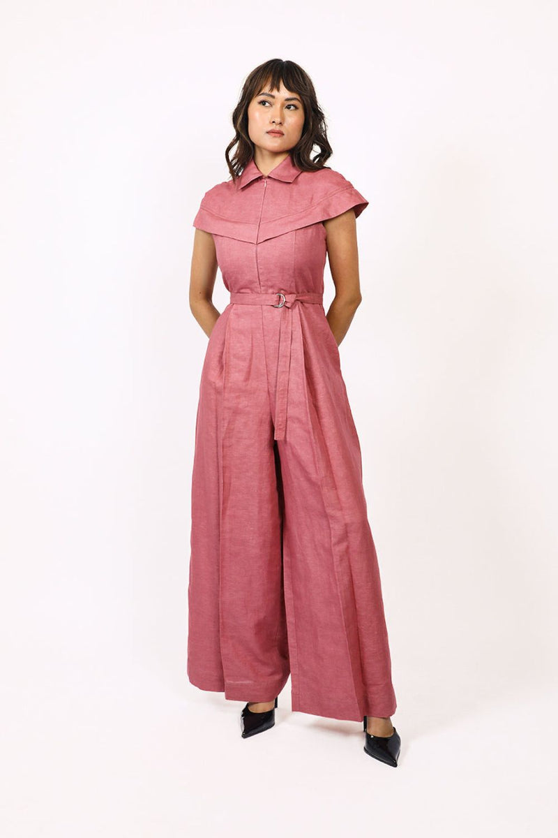 Sophie cape jumpsuit 100% cotton Buy Sophie cape jumpsuit from C&W | Jumpsuits for Women by Leh Studios for women in Singapore