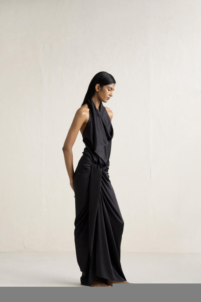 DONNA SARONG SKIRT SET silk Buy DONNA SARONG SKIRT SET from C&W | Co-Ord Sets for Women by Ituvana in black color for women in Singapore