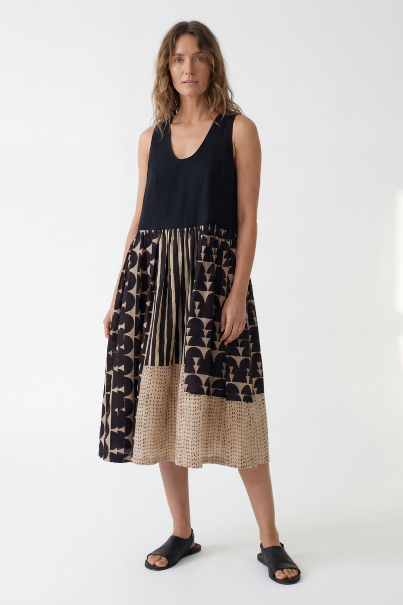 The Erica Dress cotton by World of Crow in black color for women in Singapore
