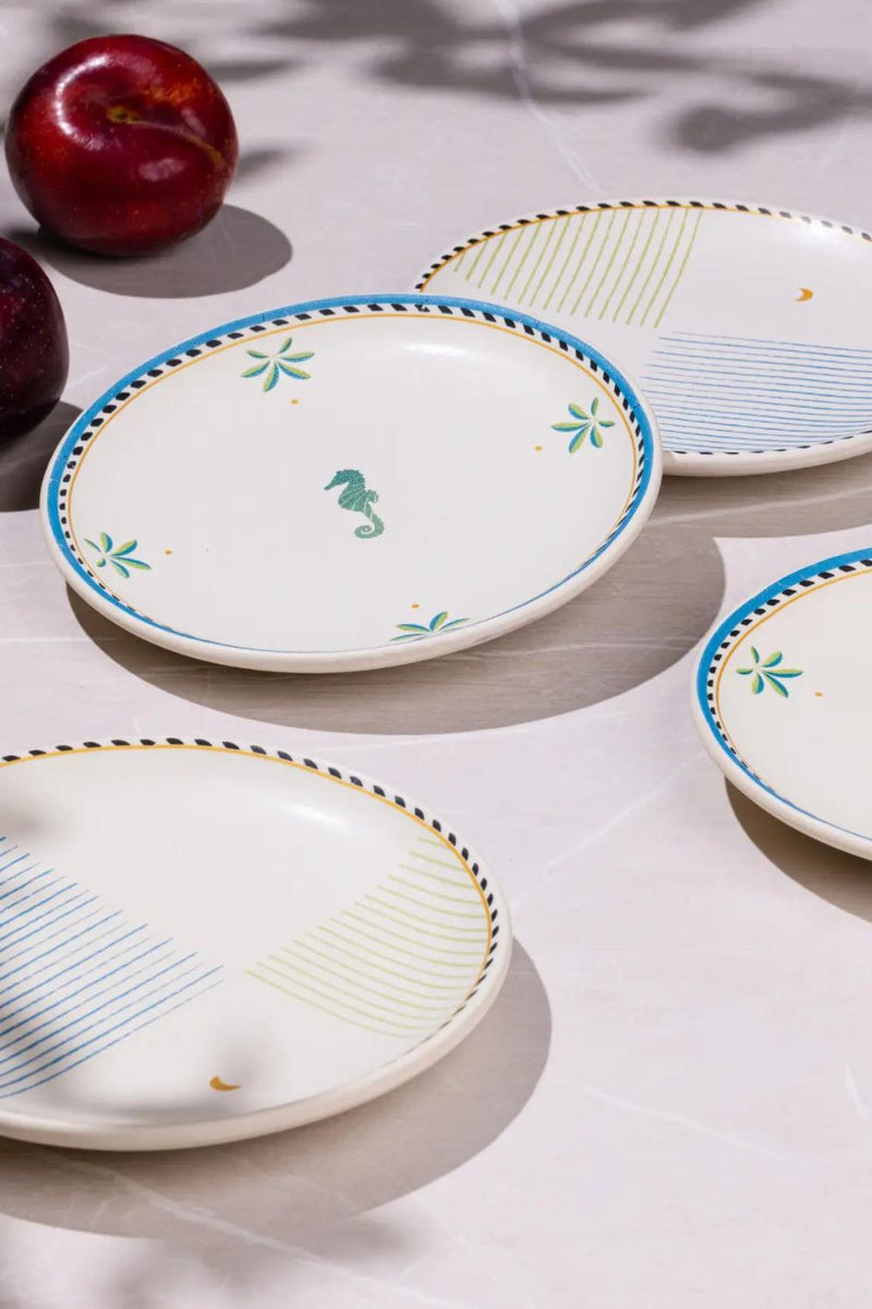 Mirissa Tapas Plates - set of 4 linen by Gado Living for in Singapore