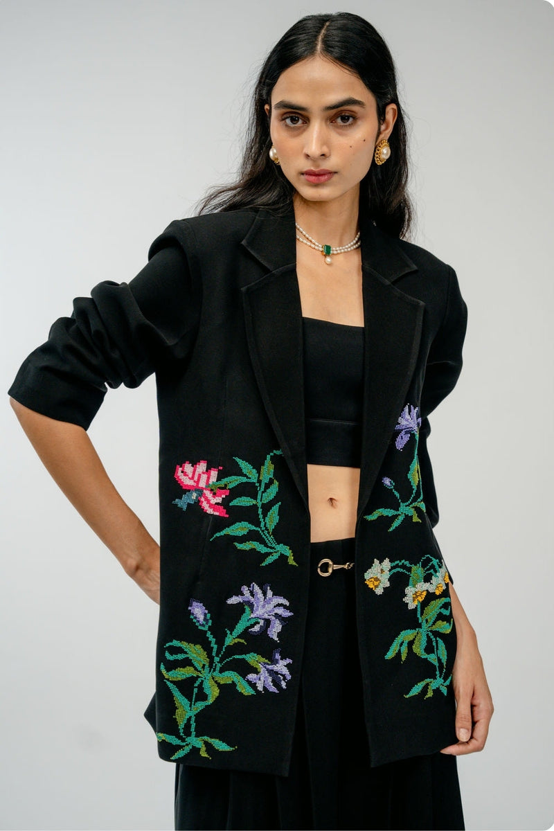 Still Loved Jacket japanese crepe jacket/overlay by Ode to Odd in black for women in Singapore
