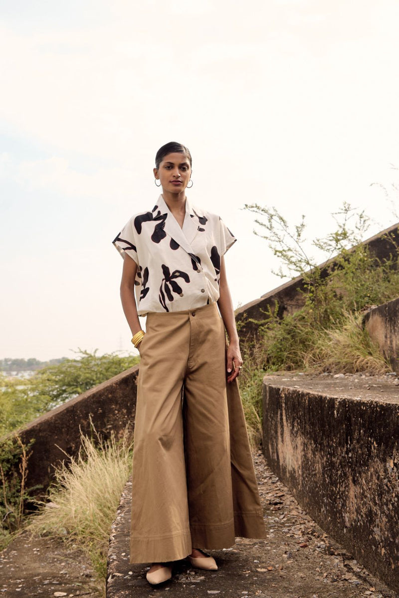 Serina trouser cotton by Khara Kapas for women in Singapore
