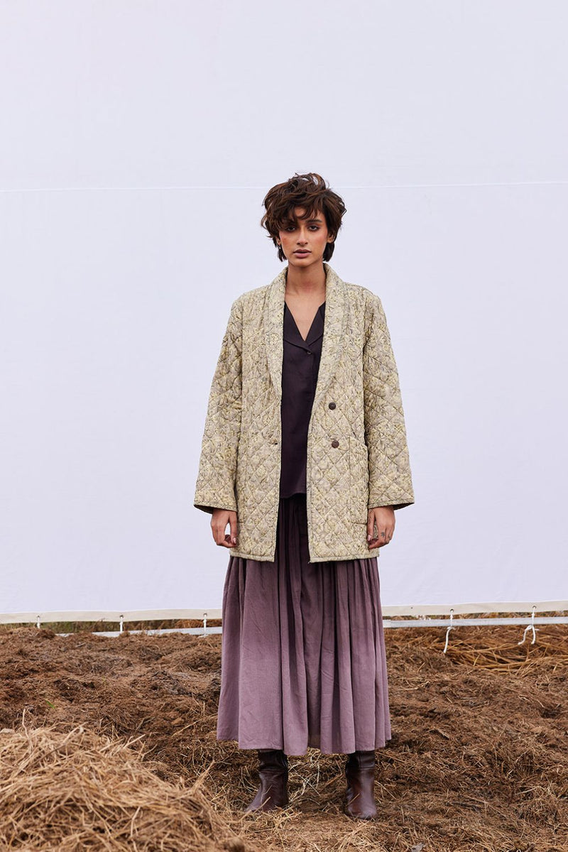 Stone floral jacket cotton by Khara Kapas in multi for women in Singapore