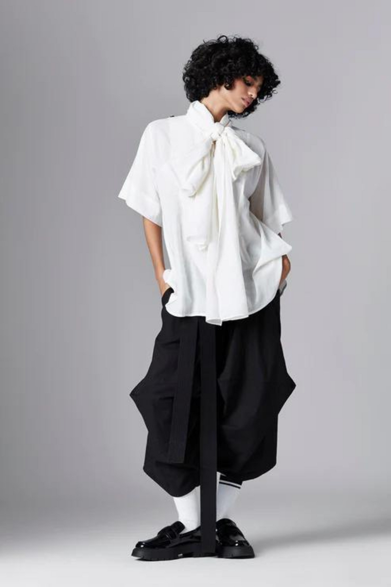 AYLIN SHIRT cotton Tops and Shirts by Chola in white color for women in Singapore
