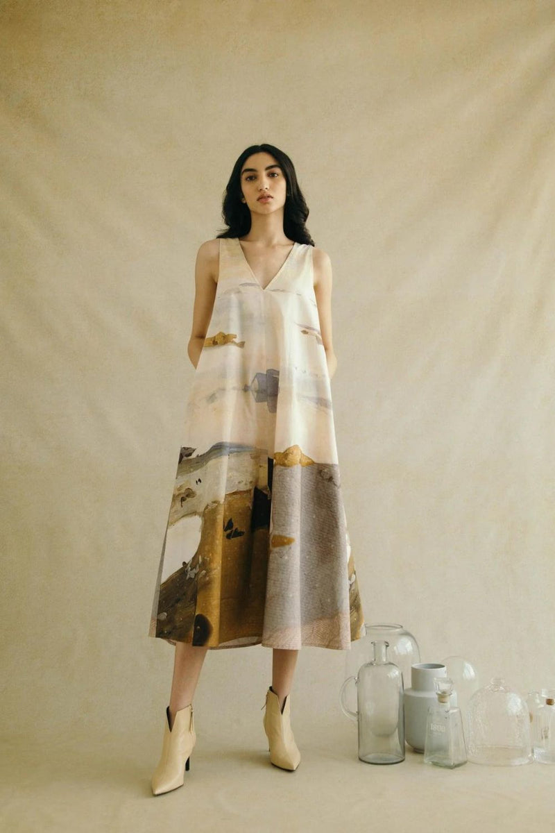 Ravine Dress - Meadow Print poplin by CORD for women in Singapore