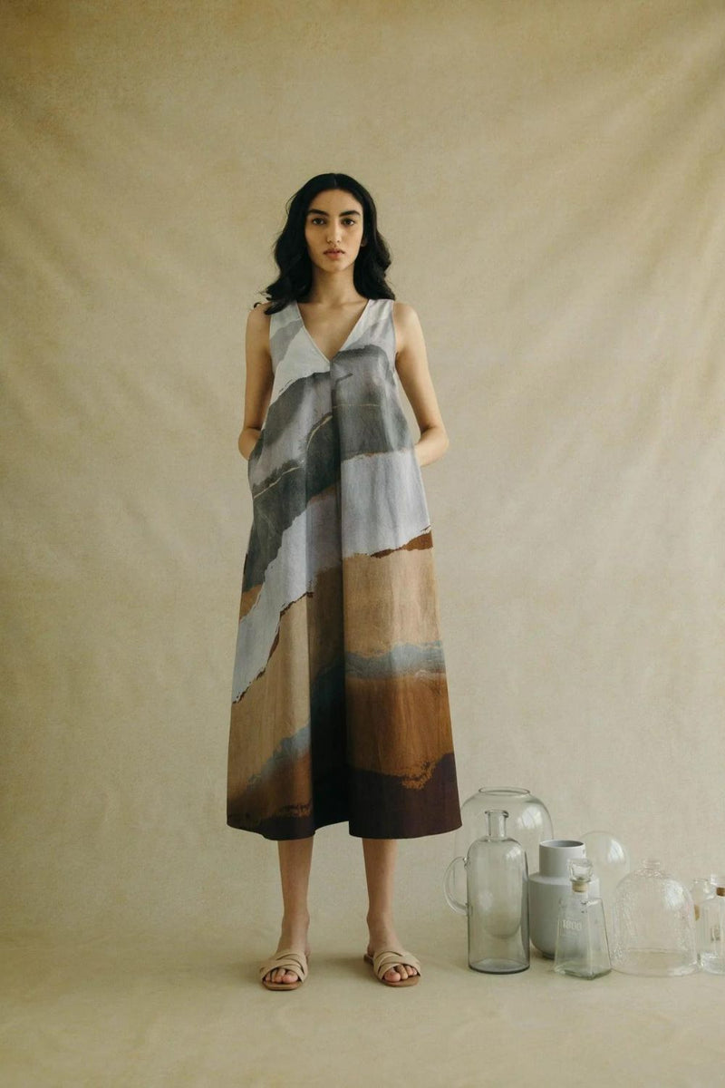 Ravine Dress - Dawn Print poplin by CORD for women in Singapore