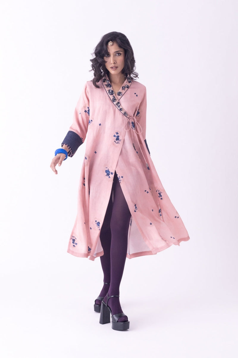 Surabhi-Kurta linen blend kurta/kurta set by Shades of India in beige for women in Singapore