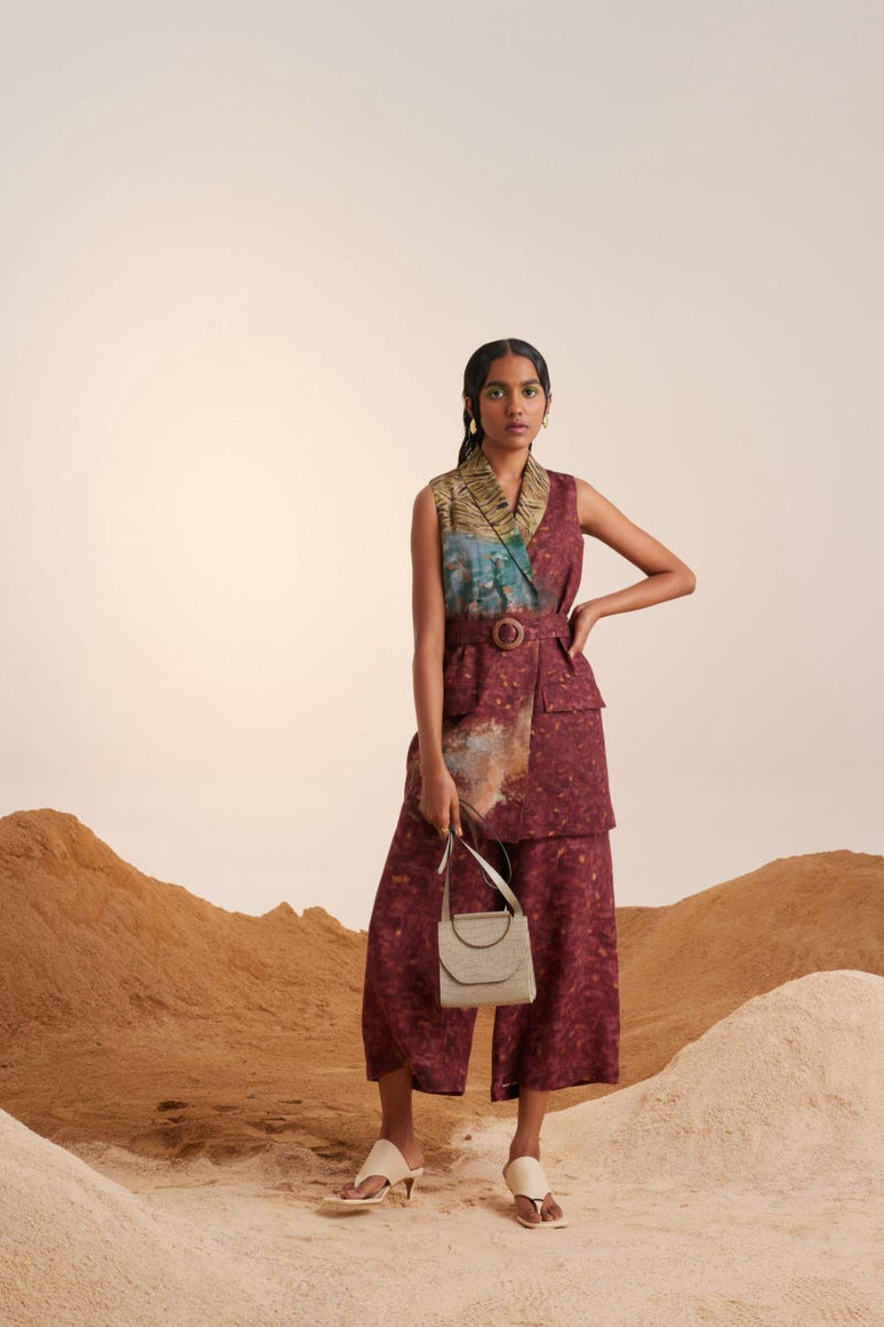 Summer Blazer Set (3pc)
(Blazer + Pants + Bustier)-Grain linen Co-ord Set by CORD for women in Singapore