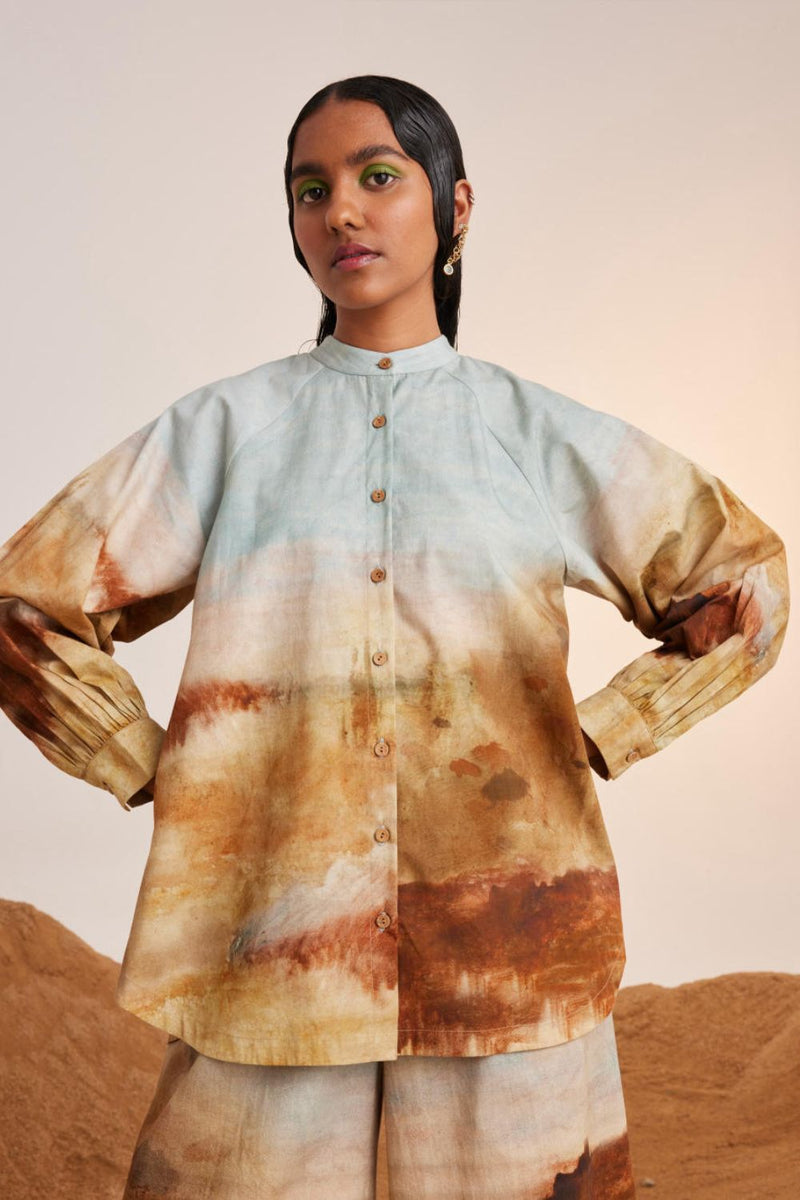 A-Line Shirt-Blotch cotton Top & Tunics,Shirt by CORD for women in Singapore